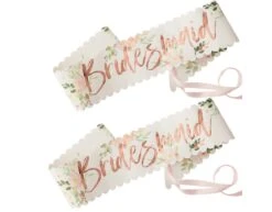2 Sashes Floral Hen Party Paper/Foil 76x10 Cm