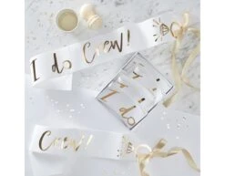 6 Sashes I Do Crew Paper/Foil 75x10 Cm -Feestspullen Winkel 6 sashes i do crew paper foil 75x10 cm 2