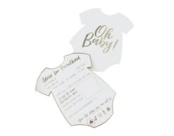 Advice Cards Baby Grow Shaped Cards
