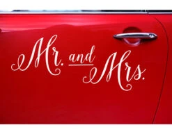 Autosticker Bruiloft Set Mr, And Mrs, 3st -Feestspullen Winkel autosticker bruiloft set mr and mrs 3st 2
