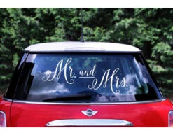 Autosticker Bruiloft Set Mr, And Mrs, 3st