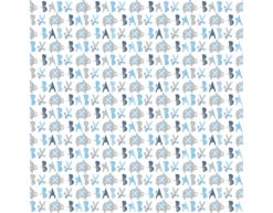 Baby Olifant Inpakpapier Blauw 1,52m