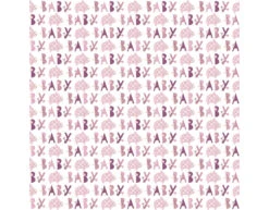 Baby Olifant Inpakpapier Roze 1,52m