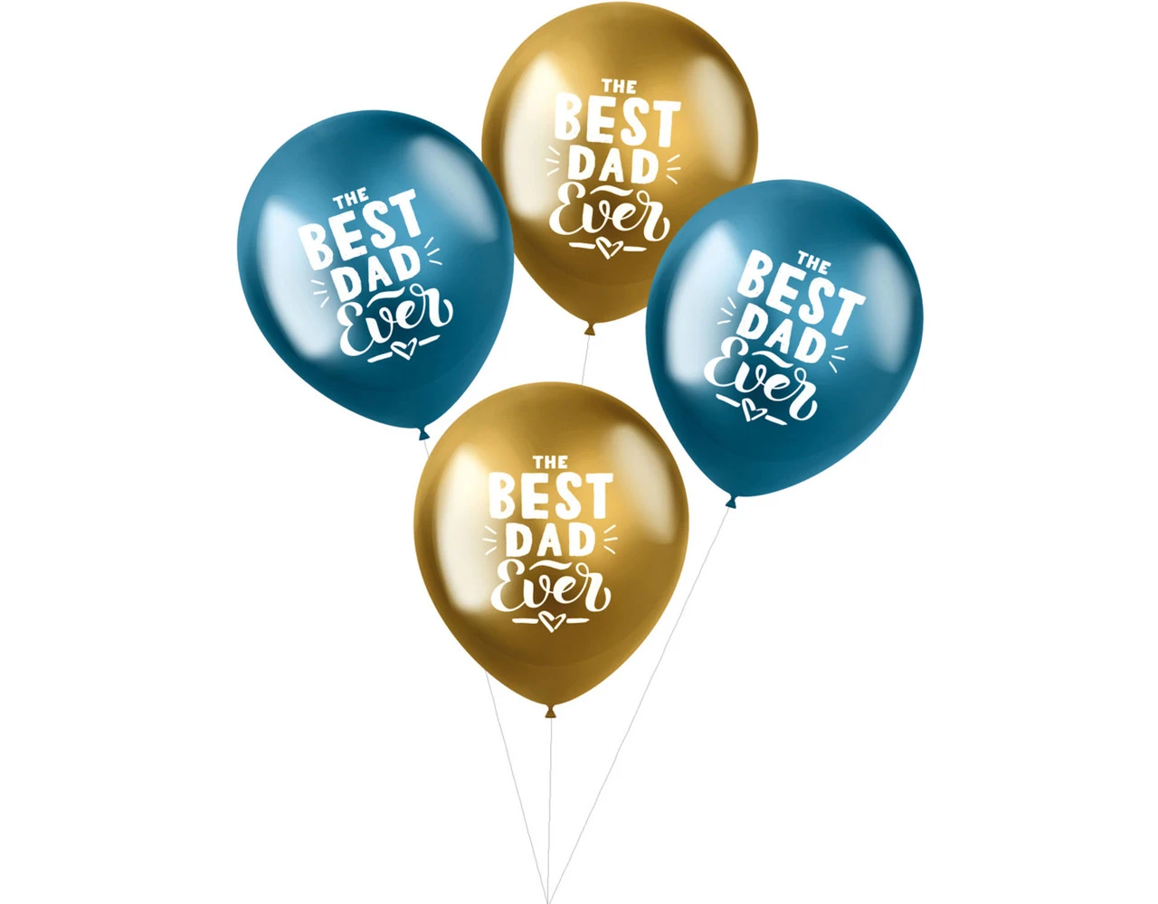 Ballonnen Best Dad Ever 33cm 4st 1 Ballonnen Best Dad Ever 33cm 4st