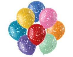 Ballonnen Confetti Gekleurd 23cm 8st