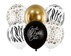 Ballonnen Dieren Print 30cm 6st