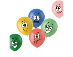 Ballonnen Funny Faces Gekleurd 33cm 6st