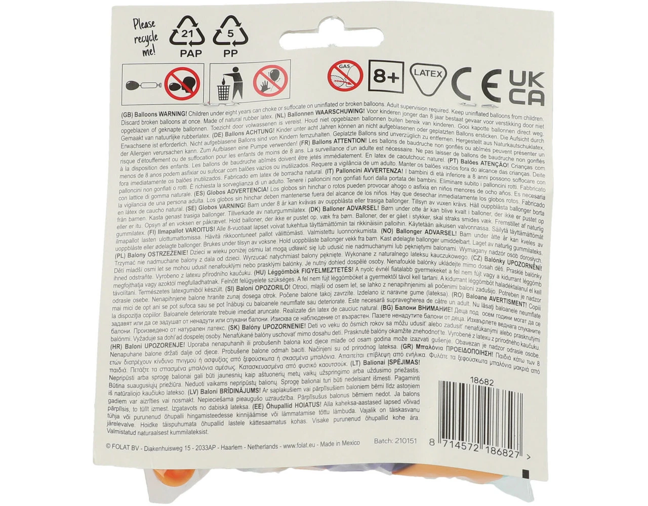 Ballonnen Gekleurd 23cm 50st 3 Ballonnen Gekleurd 23cm 50st - Afbeelding 3