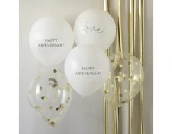 Ballonnen Happy Anniversary 30cm 5st -Feestspullen Winkel ballonnen happy anniversary 30cm 5st 2
