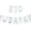 Ballonnen Letter Eid Mubarak Zilver Leeg 41cm