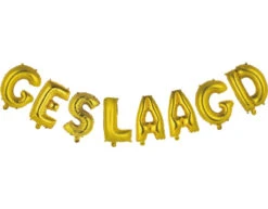 Ballonnen Letter Geslaagd Goud Leeg 41cm