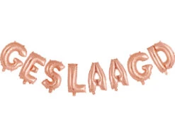 Ballonnen Letter Geslaagd Rose Goud Leeg 41cm