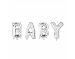 Ballonnen Letter Set Baby Zilver 41cm