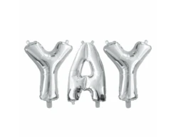 Ballonnen Letter Set Yay Zilver 41cm