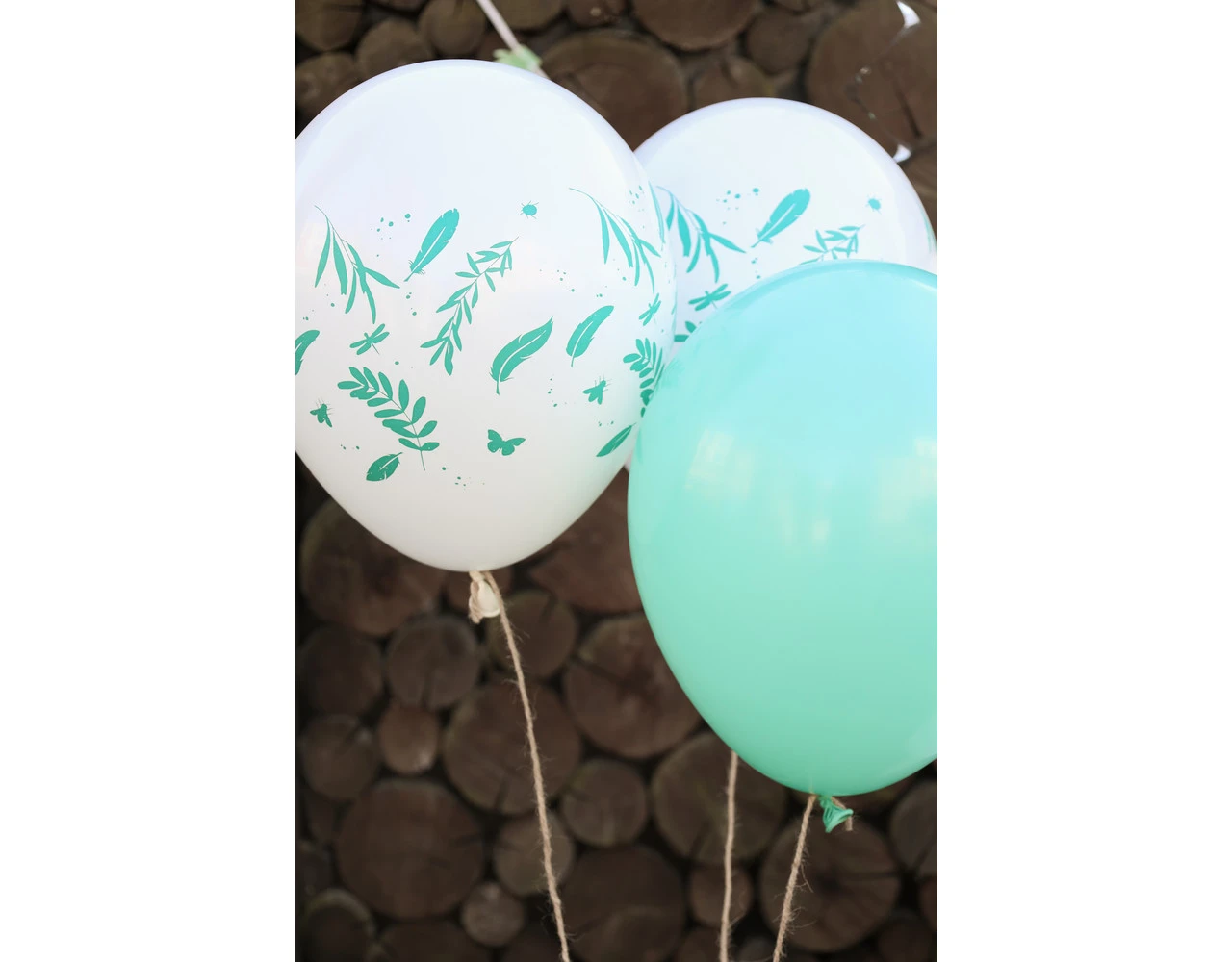 Ballonnen Natuur Groen 33cm 6st 2 Ballonnen Natuur Groen 33cm 6st - Afbeelding 2