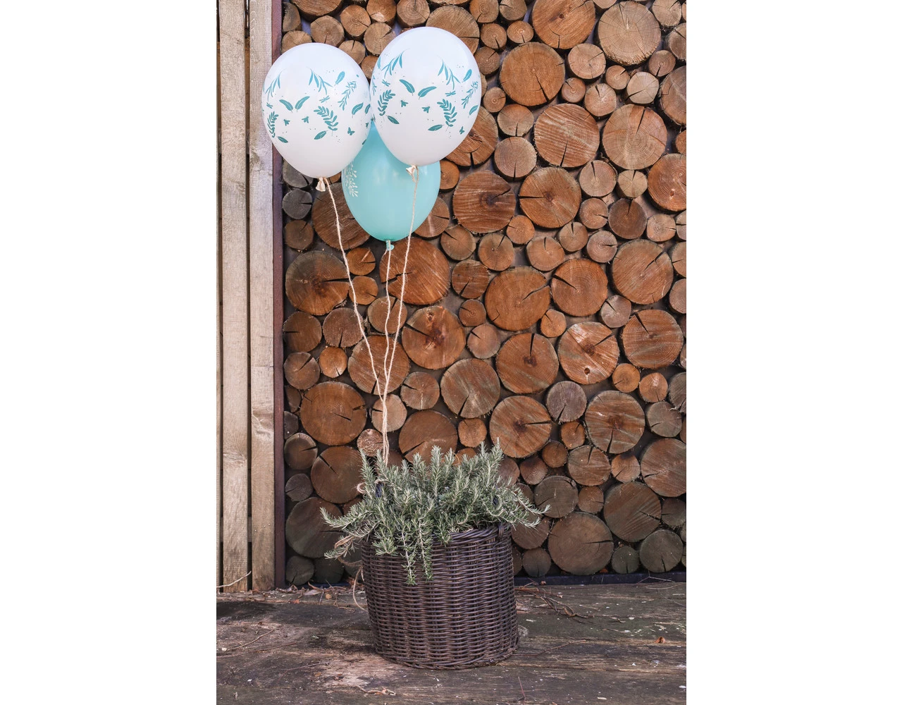 Ballonnen Natuur Groen 33cm 6st 3 Ballonnen Natuur Groen 33cm 6st - Afbeelding 3