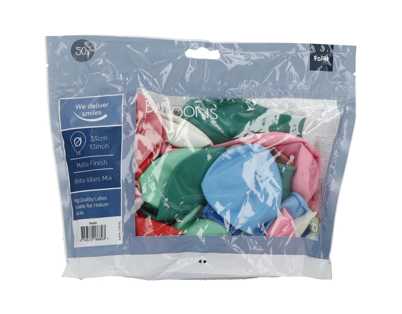 Ballonnen Retro Gekleurd 33cm 50st 2 Ballonnen Retro Gekleurd 33cm 50st - Afbeelding 2