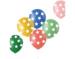 Ballonnen Ster Gekleurd 33cm 6st