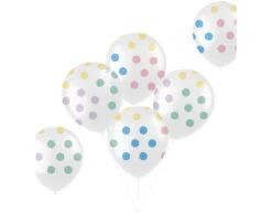 Ballonnen Stippen Gekleurd 33cm 6st