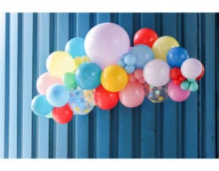 Ballonnen Stippen Gekleurd 33cm 6st -Feestspullen Winkel ballonnen stippen gekleurd 33cm 6st 4