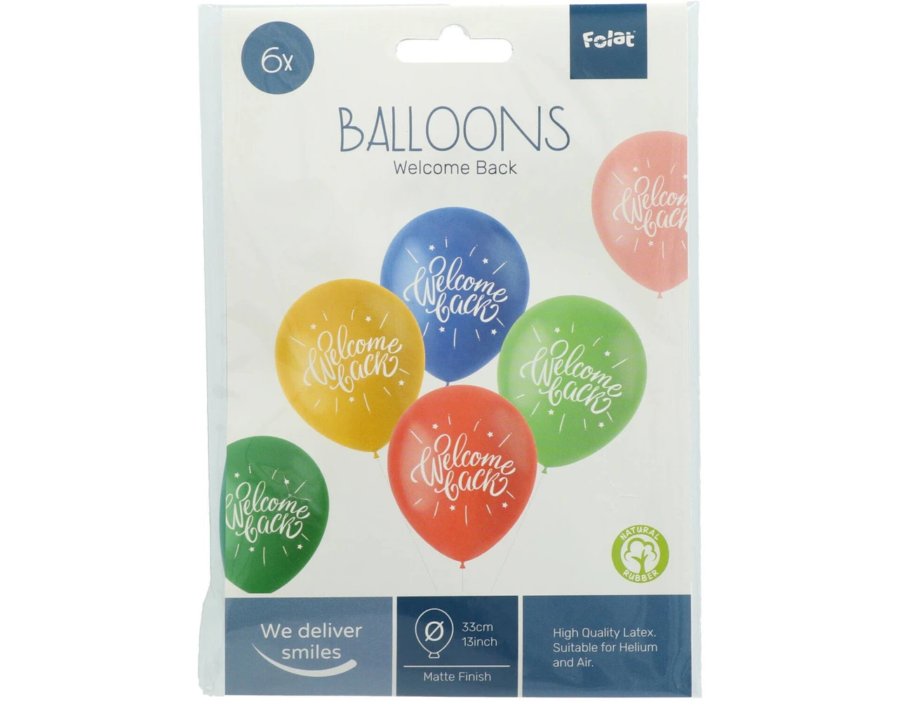 Ballonnen Welcome Back Gekleurd 33cm 6st 2 Ballonnen Welcome Back Gekleurd 33cm 6st - Afbeelding 2