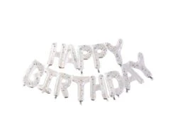 Balloon Bunting Brights Confetti Clear Foil