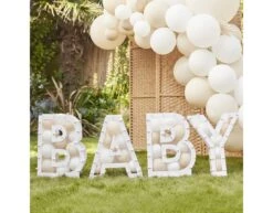 Balloon Mosaic Baby White -Feestspullen Winkel balloon mosaic baby white 2