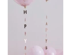 Balloon Tail Happy Birthday Rose Gold -Feestspullen Winkel balloon tail happy birthday rose gold 2