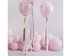 Balloon Tail Streamers Peach And Rose Gold -Feestspullen Winkel balloon tail streamers peach and rose gold 2