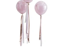 Balloon Tail Streamers Peach And Rose Gold