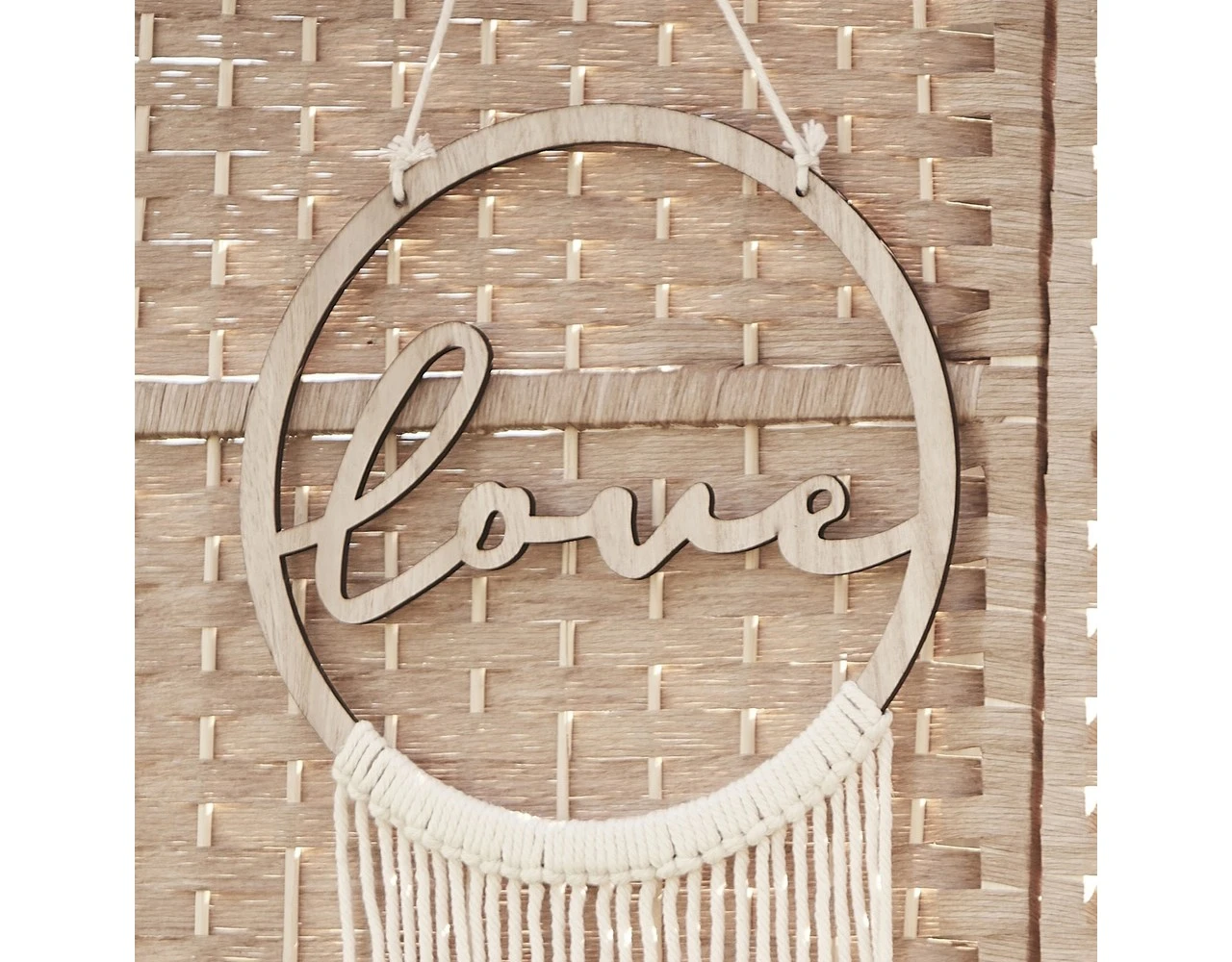 Beige Hangdecoratie Love 25,5cm 3 Beige Hangdecoratie Love 25,5cm - Afbeelding 3