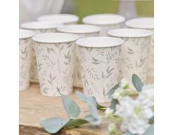 Bekers Bladeren 266ml 8st -Feestspullen Winkel bekers bladeren 266ml 8st 2