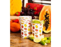 Bekers Fruit Papier 210Ml 8st -Feestspullen Winkel bekers fruit papier 210ml 8st 2