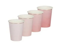 Bekers Ombre Roze 260ml 8st