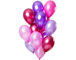 Bessenkleur Ballonnen Chroom 33cm 15st