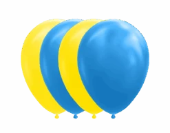 Blauw Gele Ballonnen 30cm 10st