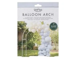 Blauw Wit Creme Ballonnenboog DIY Set -Feestspullen Winkel blauw wit creme ballonnenboog diy set 2