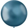 Blauwe Ballonnen Chroom 48cm 5st