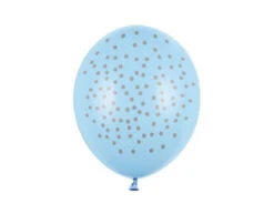 Blauwe Ballonnen Grijze Stippen 30cm 6st