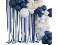 Blauwe Ballonnenboog Met Slingers 3m