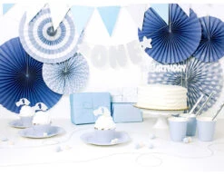 Blauwe Gouden Slingers 1,3m 9 Blauwe Gouden Slingers 1,3m -Feestspullen Winkel blauwe gouden slingers 13m 3