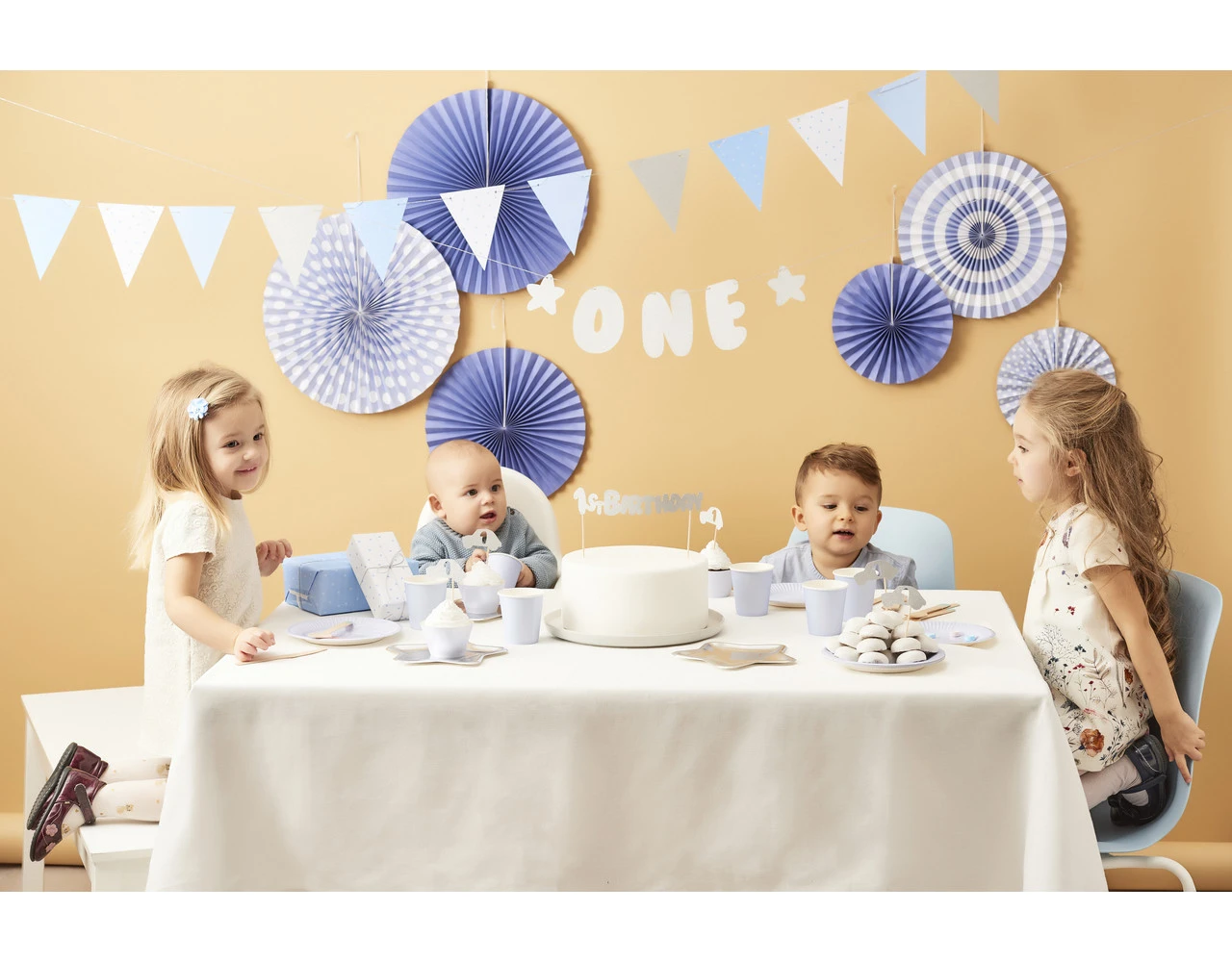 Blauwe Gouden Slingers 1,3m 6 Blauwe Gouden Slingers 1,3m - Afbeelding 6