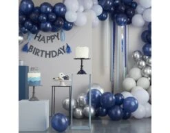 Blauwe Hangdecoratie Slingers Zelf Maken Set 2m -Feestspullen Winkel blauwe hangdecoratie slingers zelf maken set 2m 2