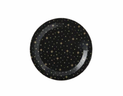 Borden Gouden Sterren Zwart 20cm 8st