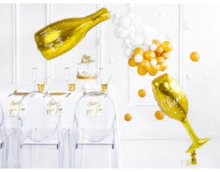 Borden Happy New Year Goud 20cm 6st -Feestspullen Winkel borden happy new year goud 20cm 6st 2