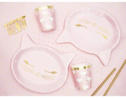 Borden Kat 22cm 6st -Feestspullen Winkel borden kat 22cm 6st 2