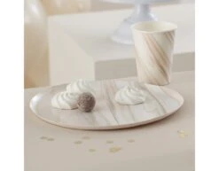 Borden Marmer 24cm 8st -Feestspullen Winkel borden marmer 24cm 8st 2