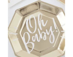 Borden Oh Baby 25cm 8st -Feestspullen Winkel borden oh baby 25cm 8st 2