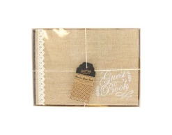 Bruiloft Gastenboek Jute -Feestspullen Winkel bruiloft gastenboek jute 3