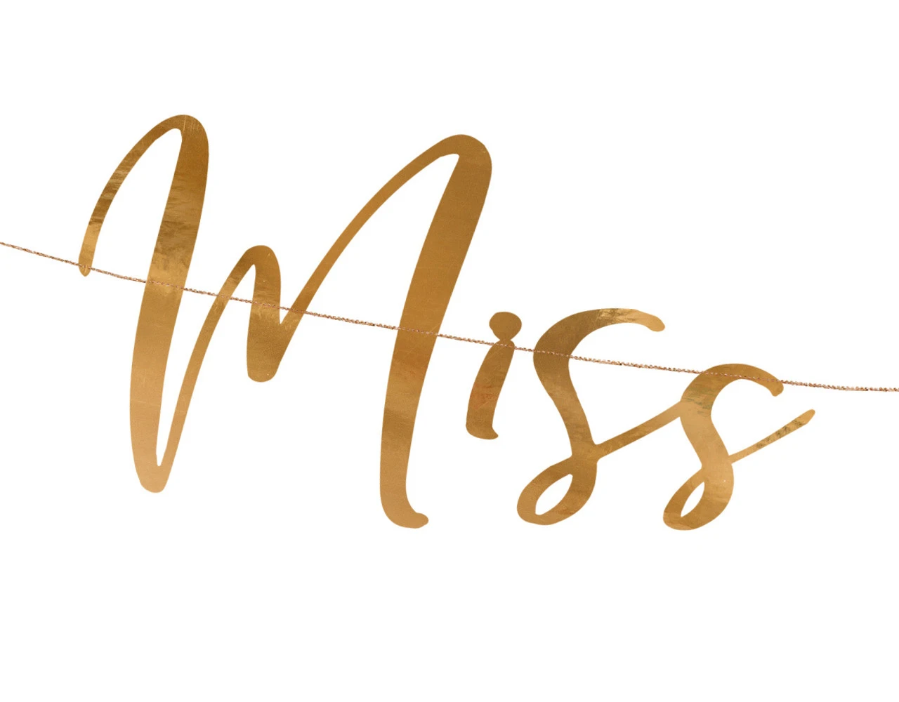 Bruiloft Slinger Miss To Mrs, Rose Goud 76cm 2 Bruiloft Slinger Miss To Mrs, Rose Goud 76cm - Afbeelding 2